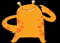 orange cartoon character